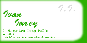 ivan imrey business card